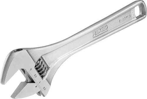 Vista 6 de Ridgid 86917 762 Llave ajustable, llave ajustable de 12 pulgadas para métrica y SAE, plata, pequeña