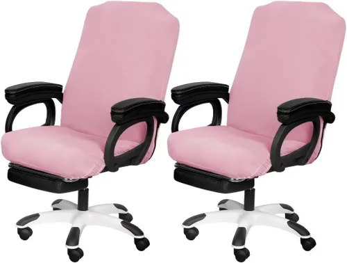 Vista 26 de SARAFLORA - Funda para silla de oficina - Grande, color negro - Funda extraíble para computadora con cremallera, universal, giratoria