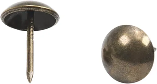 Vista 47 de MroMax 120 tachuelas de clavos para tapicería de 0.47 pulgadas de diámetro, hierro de estilo vintage, de metal, redondos, de 0.67 pulgadas de altura