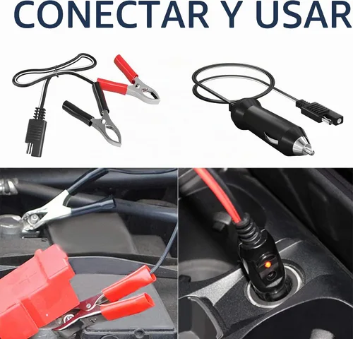 Vista 8 de SUNAPEX Cargador de batería solar de 5 vatios para coche, 12 voltios, impermeable, alimentado por energía solar, cargador y mantenedor, cargador