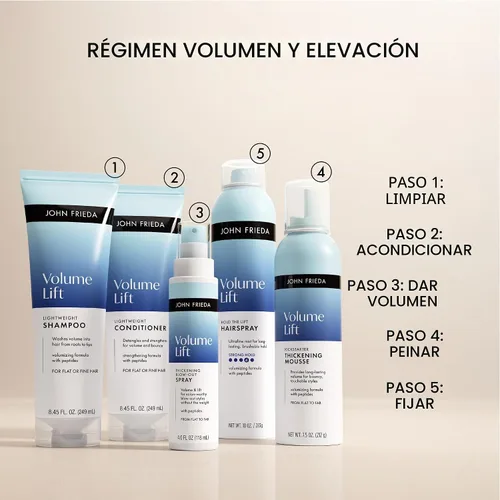 Vista 8 de John Frieda Volumen Lift - Champú sin peso, 8.45 onzas líquidas, paquete