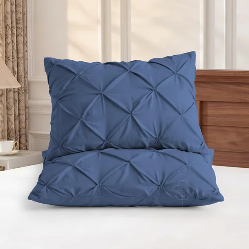 Vista 8 de COTTON STICH™ Juego de 2 fundas de almohada plisadas estándar de 20 x 26 pulgadas, algodón fresco suave y natural, fundas de almohada decorativas