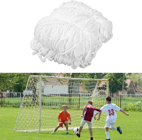 Vista 7 de Redes de portería de fútbol deportivo, red de repuesto para entrenamiento de fútbol, cubierta protectora de repuesto para porterías de fútbol, 10 x
