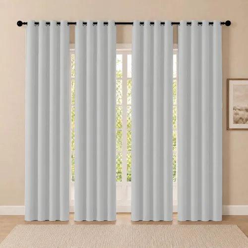 Vista 99 de Cortinas de oscurecimiento de habitación de 45 pulgadas de largo para dormitorio y sala de estar, cortinas térmicas aislantes con ojales