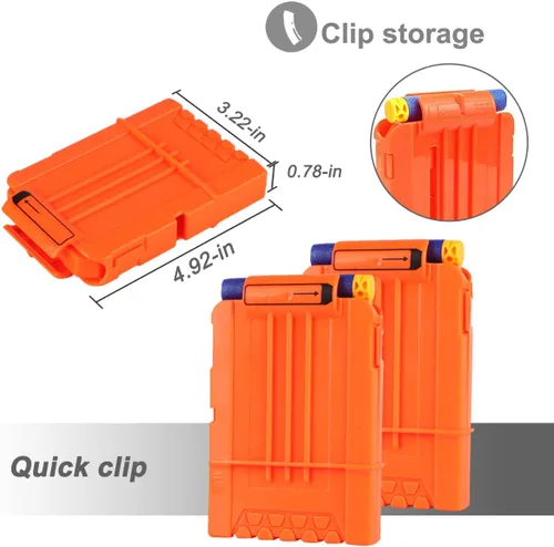 Vista 4 de 2 juegos de chaleco táctico Exsport, 2 chaquetas tácticas de élite para pistola Pack N-Strike 2 manos de muñeca, 2 clips de recarga rápida, 2