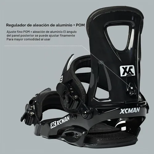Vista 6 de XCMAN Fijación de snowboard para exteriores de montaña Bota talla 6-9 de EE. UU