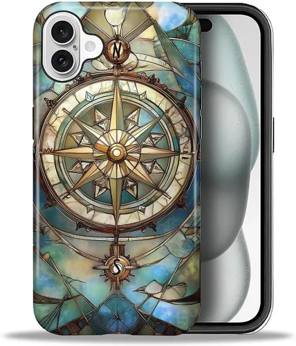 Vista 153 de ZHEGAILIAN Funda para iPhone 11, carcasa dura a prueba de golpes + silicona suave 2 en 1 híbrida, parachoques a prueba de caídas - Vidrio manchado