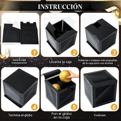 Vista 4 de Sinmoe 8 piezas de decoraciones de graduación para fiesta 2026, columna de graduación de 12 pulgadas, juego de cajas de globos brillantes de cloruro