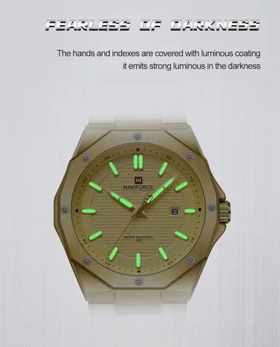 Vista 5 de NAVIFORCE Reloj de acero inoxidable para hombre analógico de cuarzo resistente al agua para deportes de negocios casual con calendario y fecha