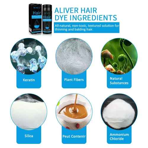 Vista 8 de ELAIMEI Fibras de cabello negro para cabello fino, fórmula natural, polvo sin perfume, negro, unisex, adultos, hombres y mujeres