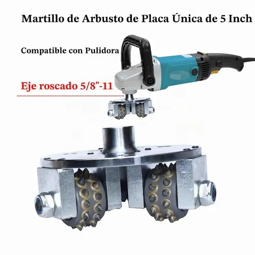 Vista 3 de Martillo de casquillo de hormigón para pulidora, 5/8 "-11 martillo de casquillo de eliminación de capa roscada para hormigón