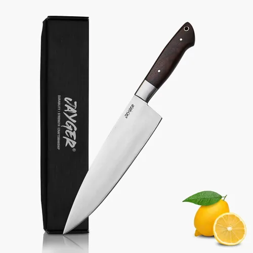 Vista 9 de Cuchillo de chef de cocina de Damasco - Cuchilla afilada - Cuchillos profesionales de espiga completa Cuchillo de carnicero - Cuchillo de barbacoa