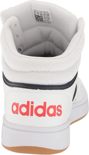 Vista 3 de adidas Hoops 3.0 Mid - Tenis de baloncesto para hombre, White-team Royal Blue-gum