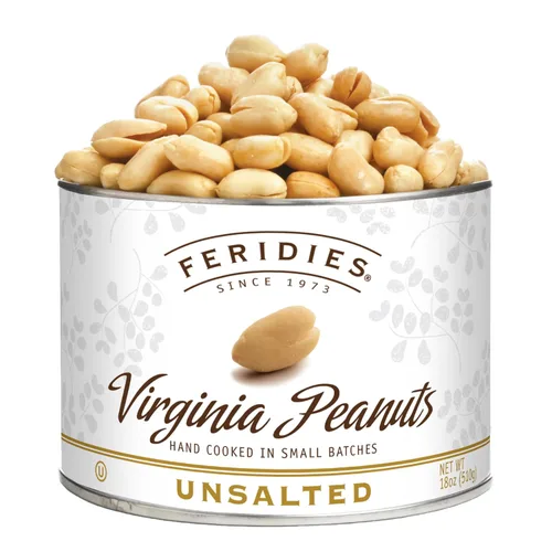 Vista 6 de FERIDIES Cacahuetes Gigantes Extra Grandes de Virginia Tostados con Miel, Lata al Vacío de 18oz, Aperitivo Gourmet 18oz (Paquete de 1)