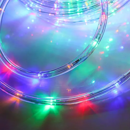Vista 2 de DINGFU Cuerda de luces LED de 33 pies, 240 luces LED de 110 V, 2 cables, conectables, impermeables, para interiores y exteriores, cuerda de luz