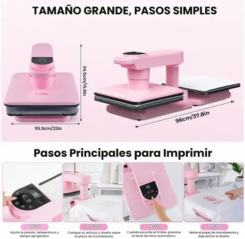 Vista 2 de Máquina de prensa de calor automática Whubefy 15x15