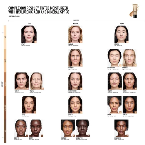 Vista 7 de bareMinerals Complexion Rescue Tinted Moisturizer with SPF 30, Hydrating Tinted Mineral Sunscreen with Hyaluronic Acid, Sheer-to-Light Coverage