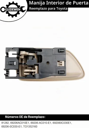 Vista 3 de Manija de puerta interior para Toyota Tundra Sequoia Avalon 2000-2007, FL/RL Tundra (only Crew Cabs), Beige, Front / Rear Inside Left Driver Side