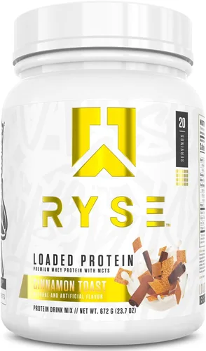 Vista 25 de RYSE Proteína en Polvo Cargada - Jet-Puffed Pastel de Cumpleaños - 25g Aislado y Concentrado de Proteína de Suero con Fibra Prebiótica y MCTs - Bajo