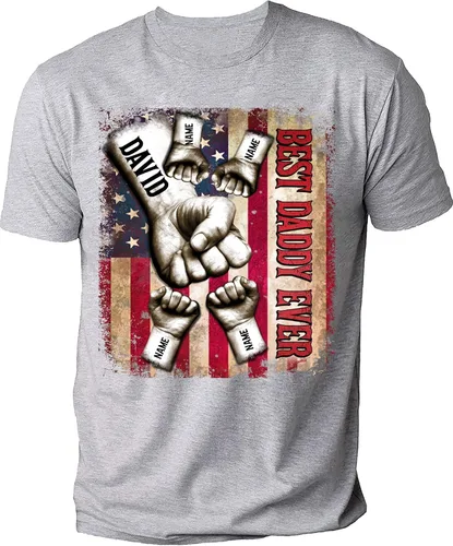 Vista 5 de NAZENTI Camisas de papá para abuelo, camisas de papá para hombres, camisa del día del padre, camiseta personalizada para papá regalo
