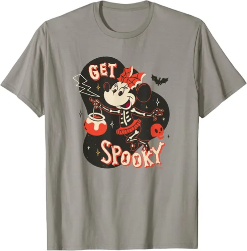 Vista 32 de Disney Disfraz de esqueleto de Minnie Mouse para Halloween, camiseta espeluznante Negro