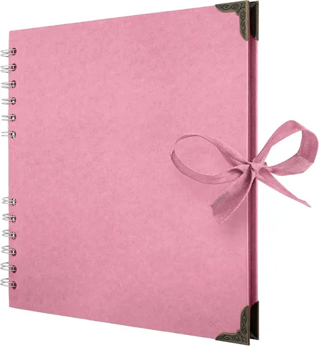 Vista 35 de Bstorify - Álbumes de fotos cuadrados de 36 páginas de 18 x 18 cm, papel kraft negro grueso, 250 g/m², libro de recuerdos, cierre de cinta, ideal
