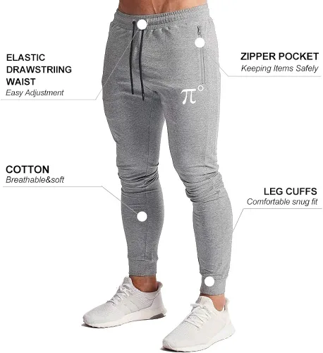 Vista 4 de Wangdo - Pantalones deportivos para hombre con bolsillos con cremallera