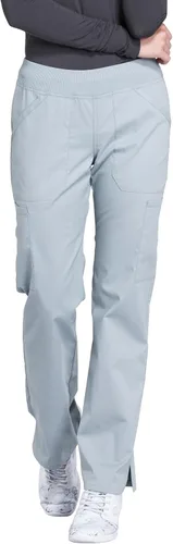 Vista 14 de Pantalones quirúrgicos Workwear Professionals para mujer, pantalón cargo sin cierre, elástico suave, WW170 Negro