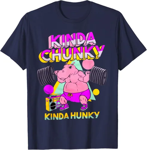 Vista 47 de Kinda Chunky Kinda Hunky, camiseta de gimnasio para culturismo, Negro