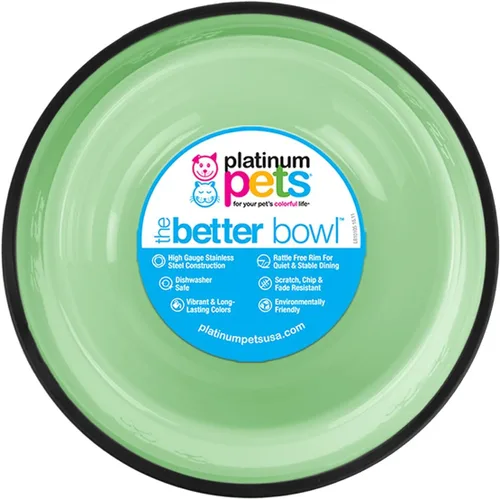 Vista 67 de Platinum Pets - tazón de acero inoxidable para gatos y perros que no se vuelca