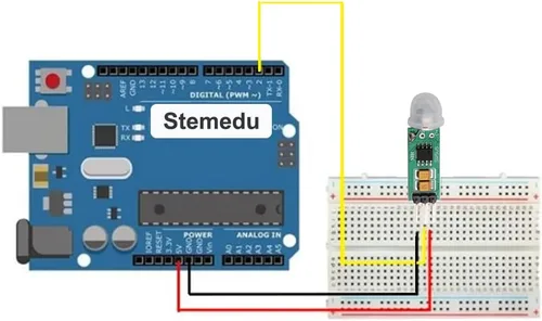 Vista 5 de HC-SR505 Mini sensor de movimiento PIR infrarrojo, módulo de sensores de detección de movimiento humano piroeléctrico micro IR (paquete de 5)