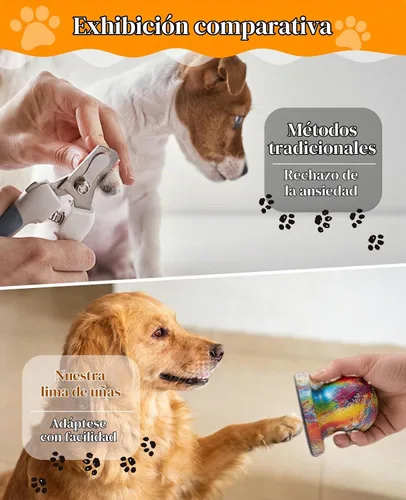 Vista 3 de Lima de uñas para perro, 2 piezas de madera suave de fácil agarre para mascotas limadora de uñas para gatos y perros