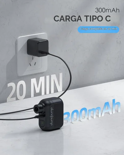 Vista 7 de dwndpump Mini bomba de neumáticos para bicicleta, portátil eléctrica máxima de 100 PSI inflado rápido