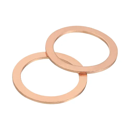 Vista 27 de uxcell Arandela plana M4, 36 piezas de arandelas planas de anillo de cobre de 8 mm DE 1 mm de espesor Junta de sello de metal para tornillos