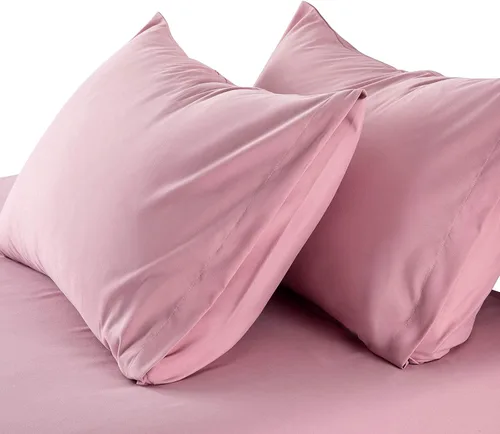 Vista 2 de SiinvdaBZX Juego de 4 fundas de almohada de microfibra de 1800 hilos, tamaño Queen, fundas de almohada con cierre de sobre, ultrasuaves y de fácil