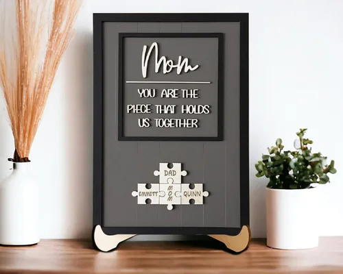 Vista 32 de Nazenti Letrero personalizado con marco de jardín de la abuela con nombres de nietos y flor de nacimiento para regalo del día de la madre, regalos