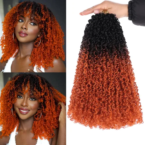 Vista 8 de Unionbeauty - Paquete de 8 trenzas de ganchillo Yanky Twist de 6 pulgadas, 8 paquetes, color negro natural, micro Passion Twist, extensiones