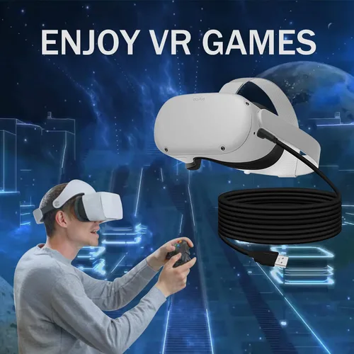 Vista 2 de BSTKEECL Cable de enlace VR de 16 pies para OculusOculus 2, carga rápida y transferencia de datos de PC USB 3.2 Gen1 5 Gbps tipo C a USB tipo A