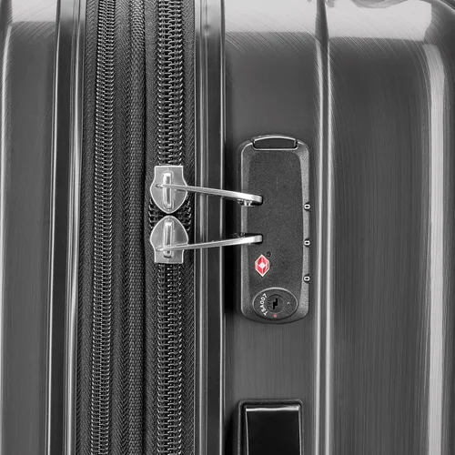 Vista 4 de Samsonite Winfield 2 Equipaje rígido con ruedas giratorias, Carbón vegetal, Grande de 28 pulgadas, a cuadros