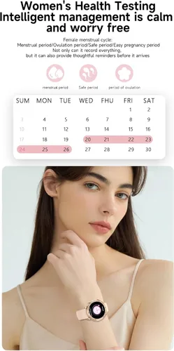 Vista 5 de AOLON Reloj inteligente para hombres y mujeres (respuesta/hacer llamadas), pantalla IPS HD de 1.46 pulgadas, rastreador de fitness, más de 100 modos