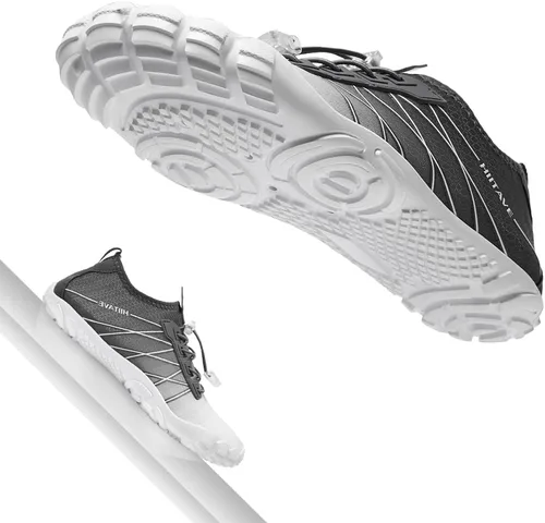 Vista 6 de HIITAVE Zapatos de agua antideslizantes, zapatos acuáticos descalzos, de secado rápido, ligeros con playa, río, piscina, para hombres y mujeres