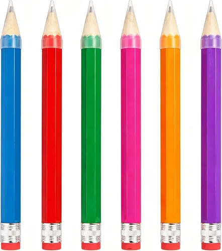 Vista 6 de Nice purchase Big Pencils For Kid Giant Wooden Jumbo Pencil So Cool (3 pack(orange-yellow))