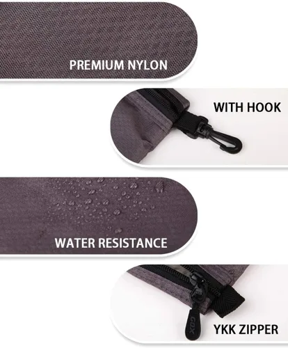 Vista 6 de GOX Paquete de 3 bolsas de aseo de viaje para hombres, organizador de equipaje de mano, bolsa con cremallera, bolsa portátil para cosméticos