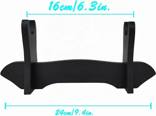 Vista 5 de Soporte de espada individual - Exhibición de madera para Katana Wakizashi Tanto
