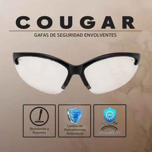 Vista 2 de Global Vision Gafas de seguridad Negro (Black Frame/Clear Lens)