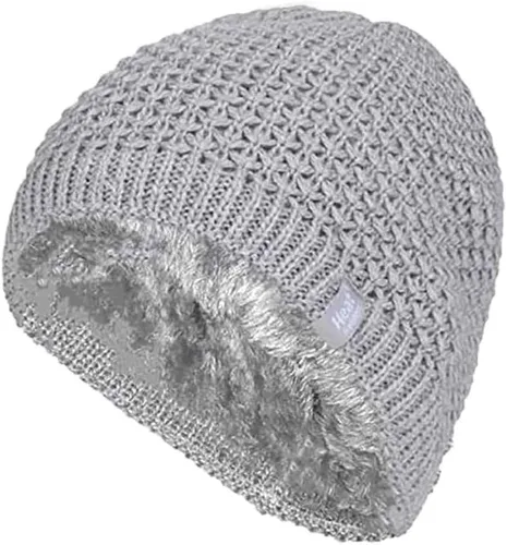 Vista 10 de HEAT HOLDERS - Womens Crochet Knitted Fleece Insulated Thermal Warm Winter Hat Rosa (Nora)