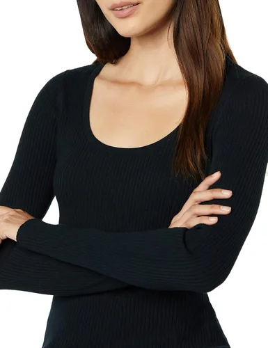 Vista 5 de Tienda Essentials Women's Fine Gauge Stretch Scoop Neck Long-Sleeve Sweater (Available in Plus Size)