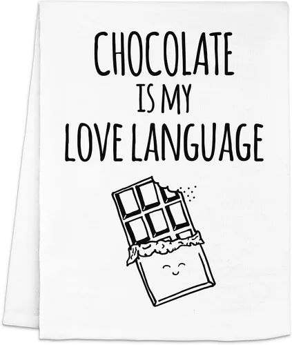 Vista 13 de Moonlight Makers Funny Dish Towel, Everything S'More Fun with You, Flour Sack Kitchen Towel, Sweet Housewarming Gift, Farmhouse Kitchen Decor, White