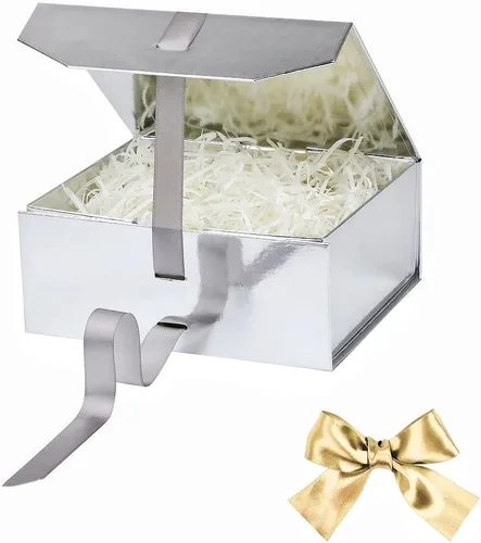 Vista 11 de GoooodGift Caja de regalo grande azul, 1 paquete de 13.5 x 11 x 5.3 pulgadas, caja de regalo de lujo para regalos con tapa de cierre magnético