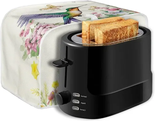 Vista 6 de Cubiertas para tostadora de pájaros y mariposas, 2 rebanadas, cubiertas de electrodomésticos pequeños de cocina, impermeables, protectores